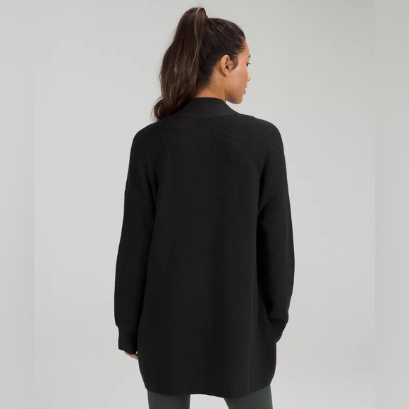 Lululemon Merino Wool-Blend Ribbed Long Wrap Sweater (Size 4) - Picture 2 of 7